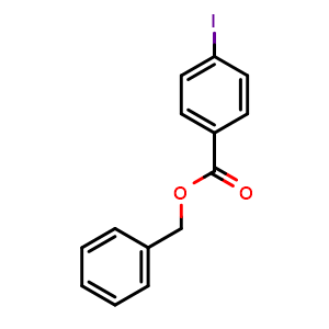 Chemical structure of Benzyl 4-iodobenzoate , CAS 136618-42-3, AChemBlock W162647