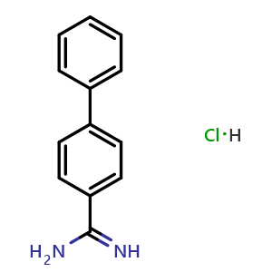 Chemical structure of 4-Phenylbenzamidine Hydrochloride , CAS 111082-23-6, AChemBlock W162661