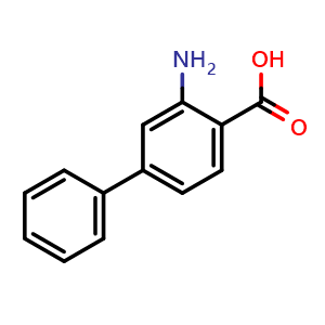 Chemical structure of 3-Amino-[1,1'-biphenyl]-4-carboxylic acid , CAS 4445-43-6, AChemBlock W162663