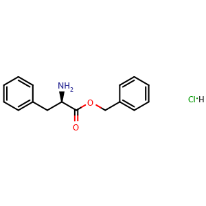 Chemical structure of (R)-Benzyl 2-amino-3-phenylpropanoate hydrochloride , CAS 87004-78-2, AChemBlock W162669