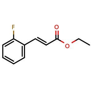Chemical structure of Ethyl 2-fluorocinnamate , CAS 348-13-0, AChemBlock W162699