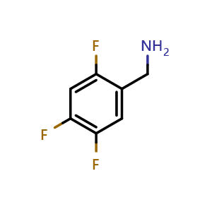 Chemical structure of 2,4,5-Trifluorobenzylamine , CAS 168644-93-7, AChemBlock W162718