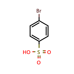 Chemical structure of 4-Bromobenzenesulfonic acid , CAS 138-36-3, AChemBlock W162720