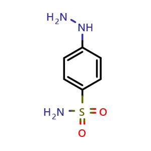 Chemical structure of 4-Hydrazinylbenzenesulfonamide , CAS 4392-54-5, AChemBlock W162721