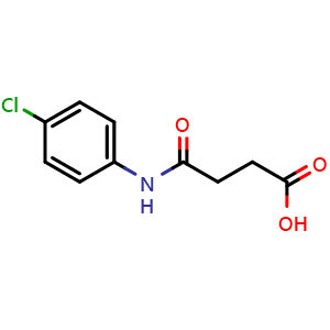 Chemical structure of N-(4-chlorophenyl)succinamic acid , CAS 17722-52-0, AChemBlock W162725