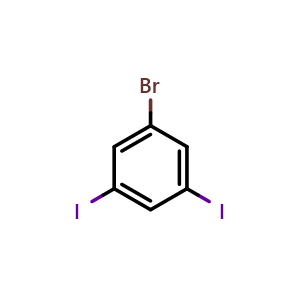Chemical structure of 1-Bromo-3,5-diiodobenzene , CAS 149428-64-8, AChemBlock W162741