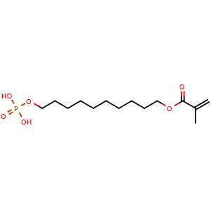 Chemical structure of 10-(Phosphonooxy)decyl methacrylate , CAS 85590-00-7, AChemBlock W162781