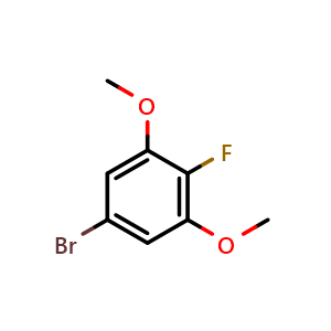 Chemical structure of 1-Bromo-3,5-dimethoxy-4-fluorobenzene , CAS 204654-94-4, AChemBlock W162787