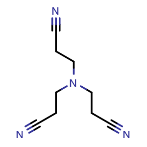 Chemical structure of 3,3',3''-Nitrilotripropanenitrile , CAS 7528-78-1, AChemBlock W162817
