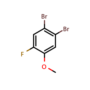 Chemical structure of 4,5-Dibromo-2-fluoroanisol , CAS 861928-19-0, AChemBlock W162828