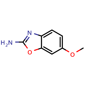 Chemical structure of 6-Methoxybenzo[d]oxazol-2-amine , CAS 13895-08-4, AChemBlock W162831