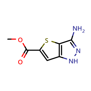 Chemical structure of Methyl 3-amino-1H-thieno[3,2-c]pyrazole-5-carboxylate , CAS 648411-35-2, AChemBlock W162839