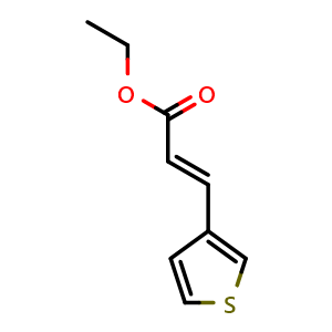 Chemical structure of Ethyl-3-(thiophen-3-yl)acrylate , CAS 50266-60-9, AChemBlock W162865