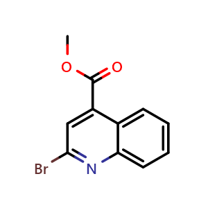Chemical structure of Methyl 2-bromoquinoline-4-carboxylate , CAS 103502-48-3, AChemBlock W162932