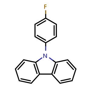 Chemical structure of 9-(4-Fluorophenyl)-9H-carbazole , CAS 57103-14-7, AChemBlock W162951