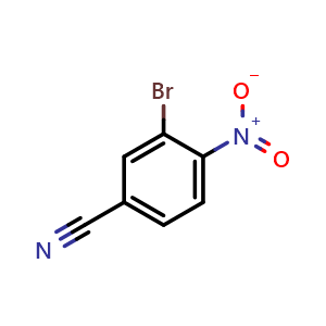 Chemical structure of 3-Bromo-4-nitrobenzonitrile , CAS 102000-73-7, AChemBlock W162958