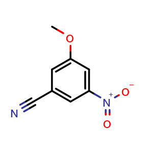 Chemical structure of 3-Methoxy-5-nitrobenzonitrile , CAS 33224-19-0, AChemBlock W162959