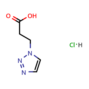 Chemical structure of 3-(1H-1,2,3-Triazol-1-yl)propanoic acid hydrochloride , CAS 1803604-38-7, AChemBlock W162963