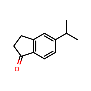 Chemical structure of 5-Isopropyl-2,3-dihydro-1H-inden-1-one , CAS 5120-34-3, AChemBlock W162985