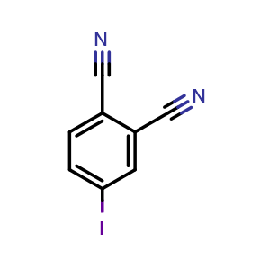 Chemical structure of 4-Iodophthalonitrile , CAS 69518-17-8, AChemBlock W162993