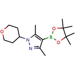 3,5-Dimethyl-1-(tetrahydro-2H-pyran-4-yl)-4-(4,4,5,5-tetramethyl-1,3,2-dioxaborolan-2-yl)-1H-pyrazole