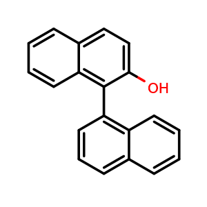 Chemical structure of [1,1'-Binaphthalen]-2-ol , CAS 73572-12-0, AChemBlock W163054