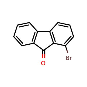 Chemical structure of 1-Bromo-9H-fluoren-9-one , CAS 36804-63-4, AChemBlock W163080