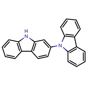 Chemical structure of 2,9'-Bi-9h-carbazole , CAS 1226810-15-6, AChemBlock W163106