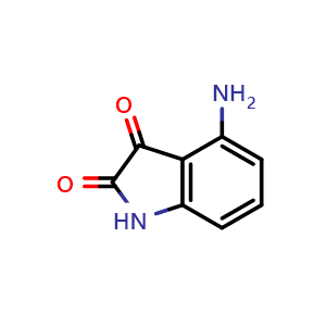 Chemical structure of 4-Aminoindoline-2,3-dione , CAS 116081-73-3, AChemBlock W163156