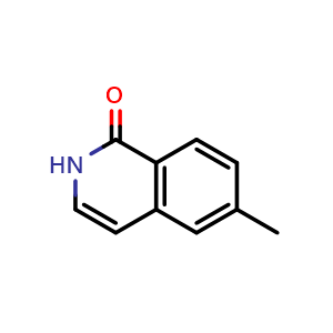Chemical structure of 6-Methylisoquinolin-1(2H)-one , CAS 131002-10-3, AChemBlock W163192