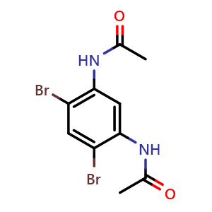 Chemical structure of N,N'-(4,6-Dibromo-1,3-phenylene)diacetamide , CAS 132530-67-7, AChemBlock W163264