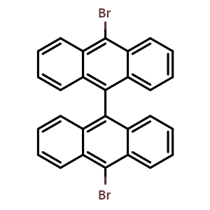 Chemical structure of 10,10'-Dibromo-9,9'-bianthracene , CAS 121848-75-7, AChemBlock W163270