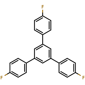 Chemical structure of 4,4''-Difluoro-5'-(4-fluorophenyl)-1,1':3',1''-terphenyl , CAS 448-60-2, AChemBlock W163276