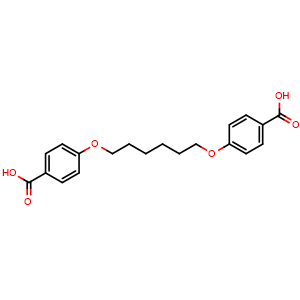 Chemical structure of 1,6-Bis(4-carboxyphenoxy)hexane , CAS 74774-53-1, AChemBlock W163288