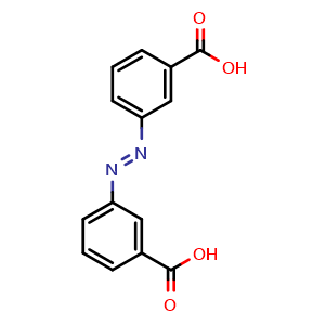 Chemical structure of Azobenzene-3,3'-dicarboxylic acid , CAS 621-18-1, AChemBlock W163295