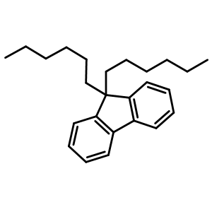 Chemical structure of 9,9-Dihexylfluorene , CAS 123863-97-8, AChemBlock W163303