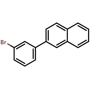 Chemical structure of 2-(3-Bromophenyl)-naphthalene , CAS 667940-23-0, AChemBlock W163319