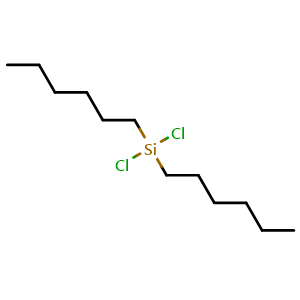 Chemical structure of Dichlorodihexylsilane , CAS 18204-93-8, AChemBlock W163323