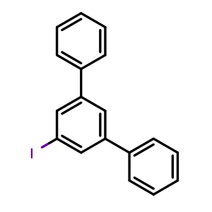 Chemical structure of 5'-Iodo-m-terphenyl , CAS 87666-86-2, AChemBlock W163325