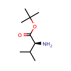 Chemical structure of Tert-butyl L-valinate , CAS 13211-31-9, AChemBlock W163346
