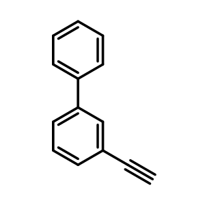 Chemical structure of 3-Ethynyl-1,1'-biphenyl , CAS 58650-11-6, AChemBlock W163371