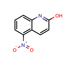 Chemical structure of 5-Nitroquinolin-2-ol , CAS 6938-27-8, AChemBlock W163394