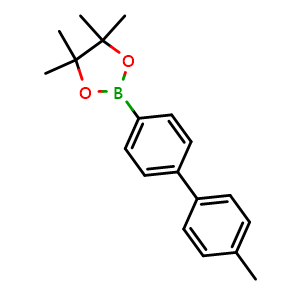 Chemical structure of 4,4,5,5-Tetramethyl-2-[4-(4-methylphenyl)phenyl]-1,3,2-dioxaborolane , CAS 1381960-58-2, AChemBlock W163471