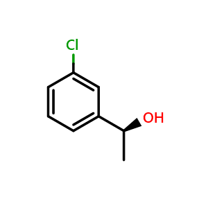 Chemical structure of (S)-1-(3-Chlorophenyl)ethan-1-ol , CAS 135145-34-5, AChemBlock W163513