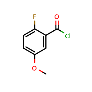 Chemical structure of 2-Fluoro-5-methoxybenzoyl chloride , CAS 659737-56-1, AChemBlock W163515