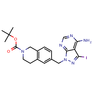 tert-Butyl 6-((4-amino-3-iodo-1H-pyrazolo[3,4-d]pyrimidin-1-yl)methyl)-3,4-dihydroisoquinoline-2(1H)-carboxylate