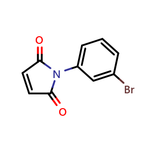 Chemical structure of 1-(3-Bromophenyl)-1H-pyrrole-2,5-dione , CAS 53534-14-8, AChemBlock W163557
