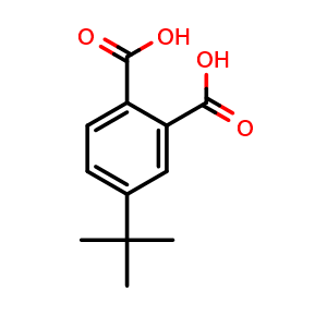Chemical structure of 4-(Tert-butyl)phthalic acid , CAS 14236-13-6, AChemBlock W163566