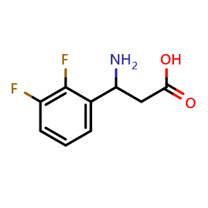 Chemical structure of 3-Amino-3-(2,3-difluorophenyl)propanoic acid , CAS 682804-04-2, AChemBlock W163592