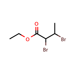 Chemical structure of Ethyl 2,3-dibromobutanoate , CAS 609-11-0, AChemBlock W163607